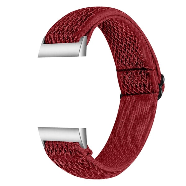Vävd Nylonarmband Fitbit Charge 3/4 Röd