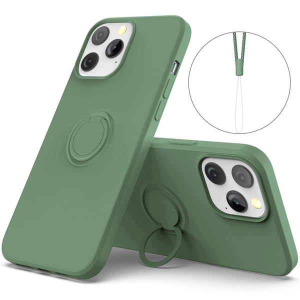 Skal iPhone 14 Pro Med Ringhållare Grön