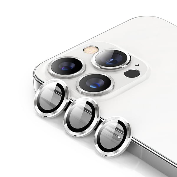 Hat Prince Linsskydd iPhone 14 Pro/14 Pro Max Härdat Glas Silver