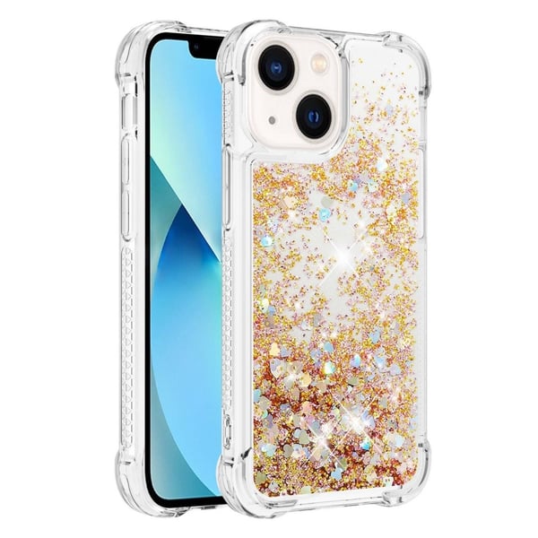 Glitter Bling TPU Skal iPhone 14 Plus Guld