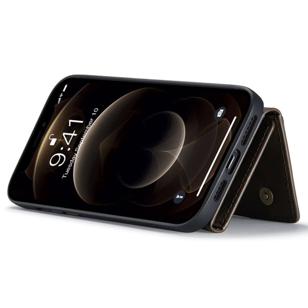 DG.MING 2 in 1 Magnetic Card Slot Case iPhone 14 Brown