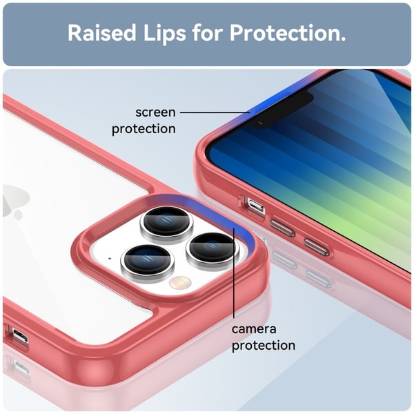 Hybrid Edge Case iPhone 14 Pro Röd