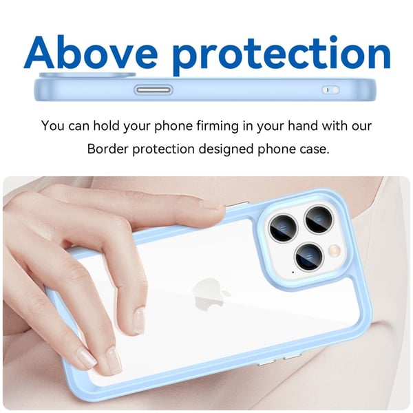 Hybrid Edge Skal iPhone 14 Pro Max Ljusblå