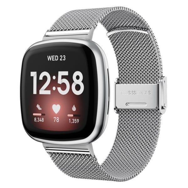 Milanese Mesh Bracelet Fitbit Versa 4/Sense 2 Silver Milanese Mesh Bracelet Fitbit Versa 4/Sense 2 Silver