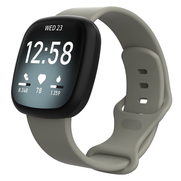 Silikonarmband Fitbit Versa 4/Sense 2 Grå