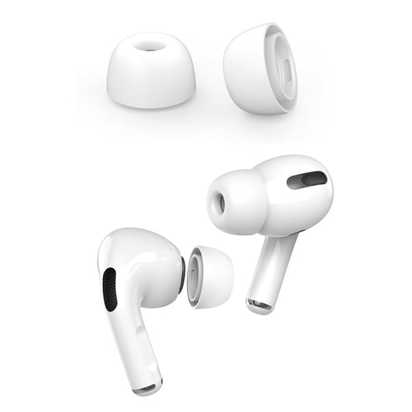 Ahastyle 1 Par AirPods Pro 2 Pluppar i Silikon Vit Medium