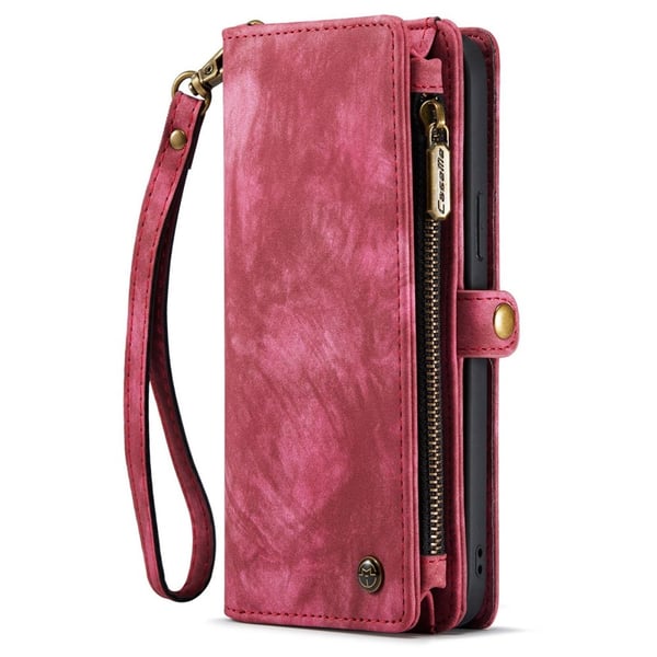 CaseMe Multi-Slot 2 i 1 Plånboksfodral iPhone 14 Pro Röd