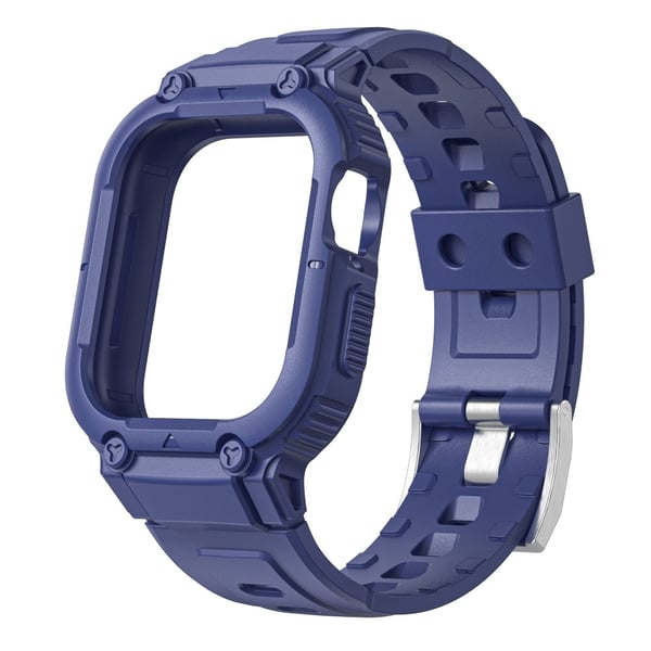 Apple Watch Ultra 49mm Stöttåligt Skal + Armband Blå