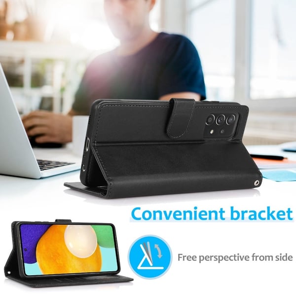 Magnet Plånboksfodral Läder Samsung Galaxy A53 Svart