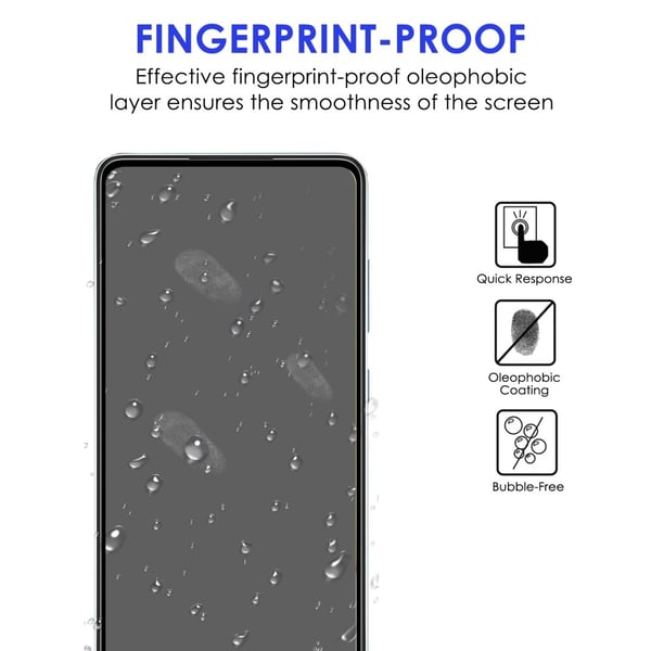 Heltäckande Härdat Glas Skärmskydd Samsung Galaxy A53 Svart