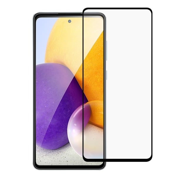 Heltäckande Härdat Glas Skärmskydd Samsung Galaxy A53 Svart
