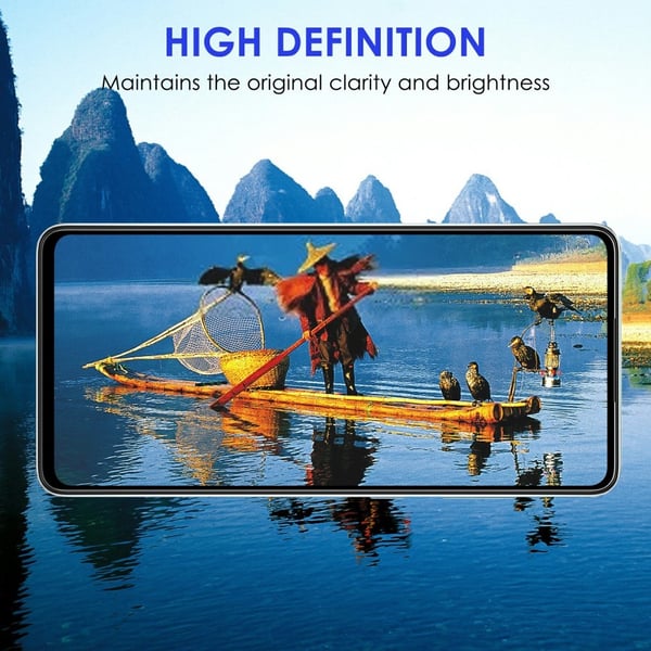 Heltäckande Härdat Glas Skärmskydd Samsung Galaxy A53 Svart