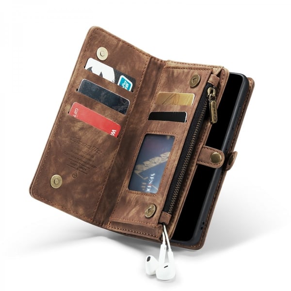 CaseMe Multi-Slot 2 i 1 Plånboksfodral Galaxy A33 Brun