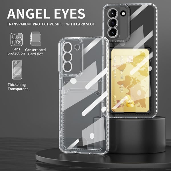 Skal Med Kortfack Samsung Galaxy S22 Transparent