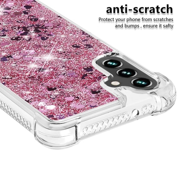 Glitter Bling TPU Skal Samsung Galaxy A13 Roséguld