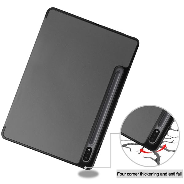 Fodral Tri-Fold Galaxy Tab S7/S8 Med S Pen-hållare Grå