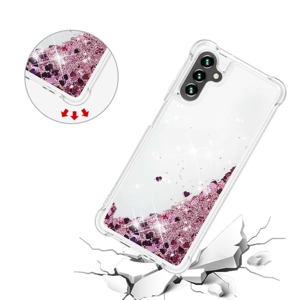 Glitter Bling TPU Skal Samsung Galaxy A34 Roséguld
