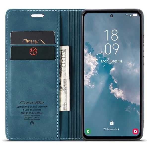 CaseMe Slim Plånboksfodral Samsung Galaxy A54 Blå