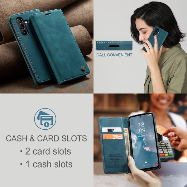 CaseMe Slim Plånboksfodral Samsung Galaxy A54 Blå