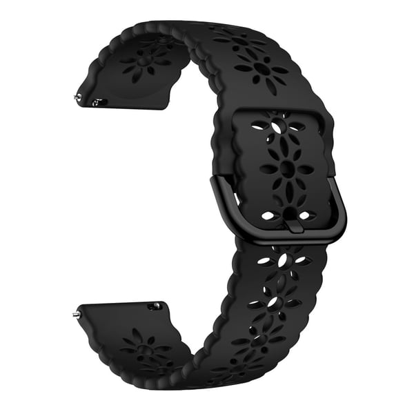 Flower Silikonarmband Samsung Galaxy Watch 4 40/42/44/46 mm Svart