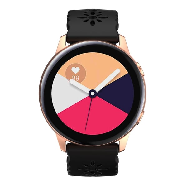 Flower Silikonarmband Samsung Galaxy Watch 4 40/42/44/46 mm Svart