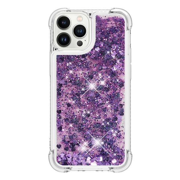Glitter Bling TPU Skal iPhone 15 Pro Max Lila