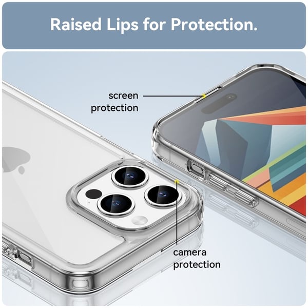 Hybrid Edge Skal iPhone 15 Pro Transparent