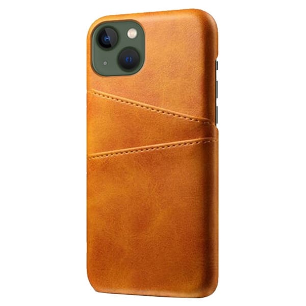 Läderskal Med Kortfack iPhone 15 Cognac