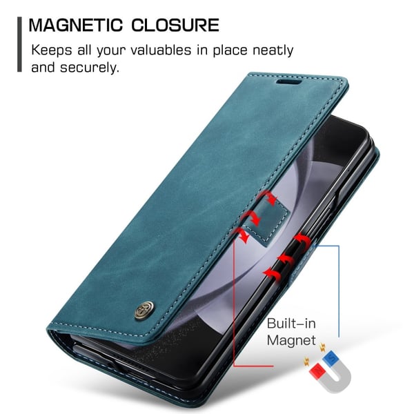 CaseMe Slim Plånboksfodral Samsung Galaxy Z Fold 5 Blå
