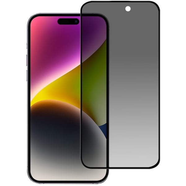Privacy Heltäckande Härdat Glas Skärmskydd iPhone 15 Pro