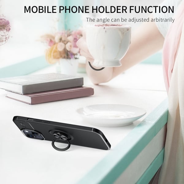 Skal Med Ringhållare iPhone 15 Svart
