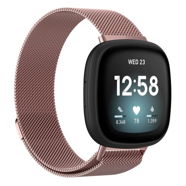 Milanese Loop Armband Fitbit Versa 4/Sense 2 Rosa