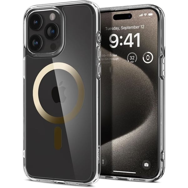 Spigen Ultra Hybrid MagSafe Skal iPhone 15 Pro Guld Spigen Ultra Hybrid MagSafe Skal iPhone 15 Pro Guld