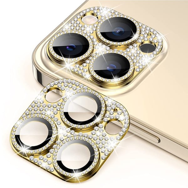 Hat Prince Glitter Kameraskydd Aluminium iPhone 15 Pro/iPhone 15 Pro Max Guld Hat Prince Glitter Kameraskydd Aluminium iPhone 15 Pro/iPhone 15 Pro Max Guld