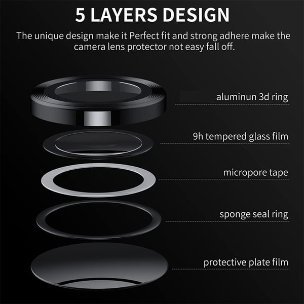 Hat Prince Härdat Glas Linsskydd Samsung Galaxy Z Flip 5 Blå