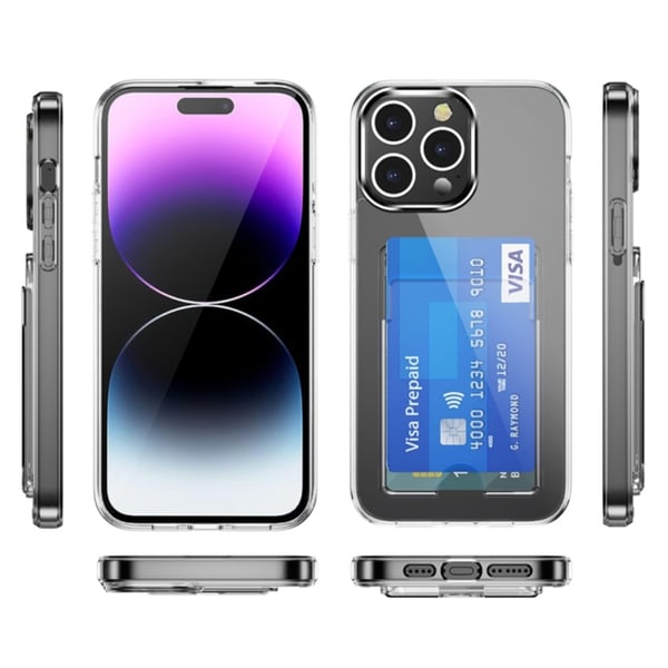 Skal Kortfack iPhone 15 Pro Crystal Clear