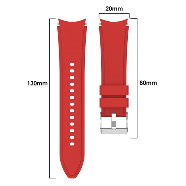 Full Fit Silikonarmband Samsung Galaxy Watch 6 44mm Röd