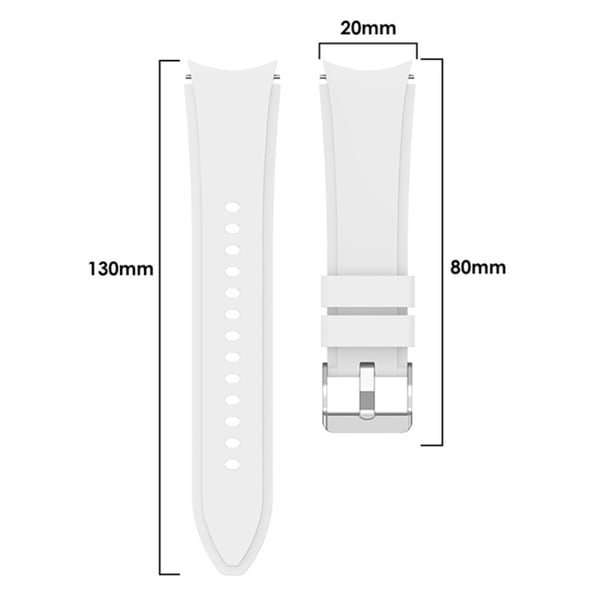 Full Fit Silikonarmband Samsung Galaxy Watch 6 44mm Vit