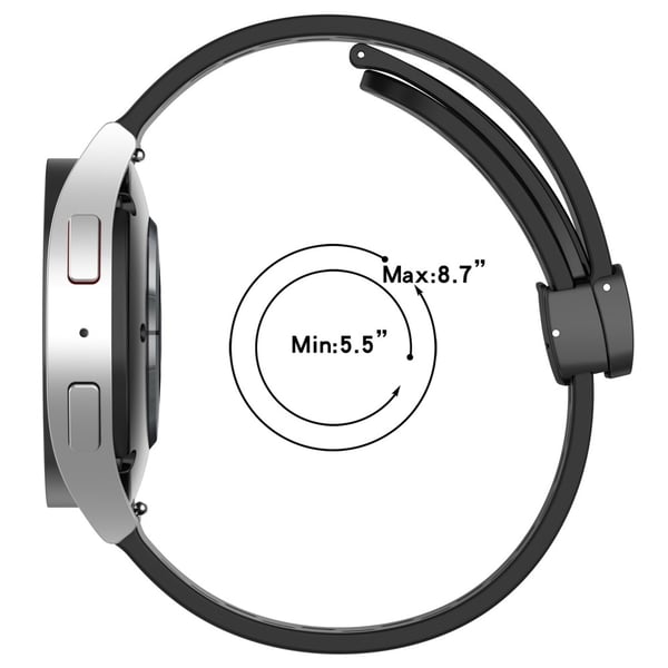 Silikonarmband Sport Samsung Galaxy Watch 6 Classic 47mm Svart