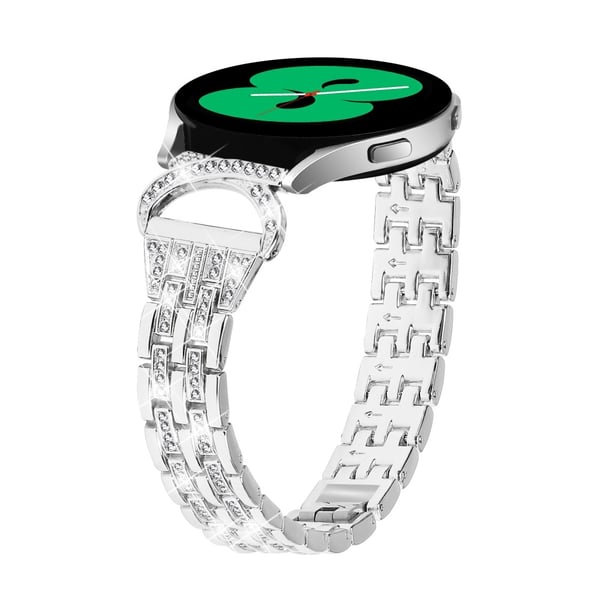 Dual Rhinestone Armband Samsung Galaxy Watch 6 Classic 47mm Silver