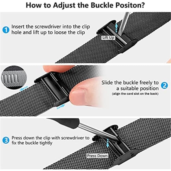 Milanese Mesh Bracelet Samsung Galaxy Watch 6 Classic 47mm Svart