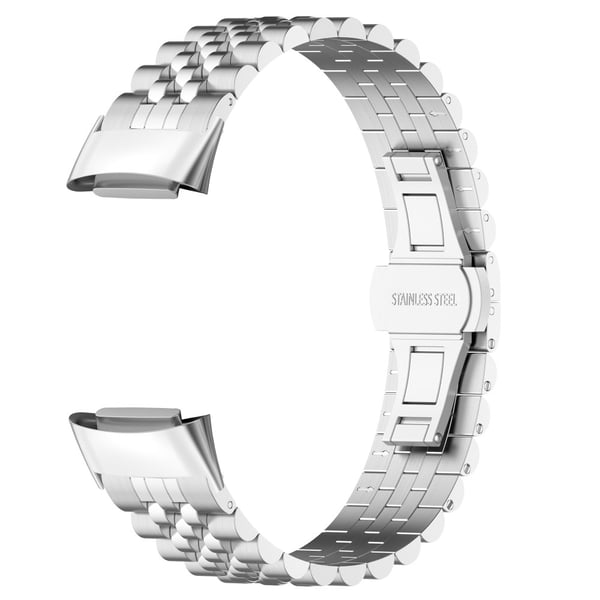 Metallarmband Fitbit Charge 6 i Fjärilsspänne Silver