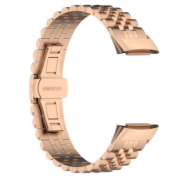 Metallarmband Fitbit Charge 5 i Fjärilsspänne Roséguld