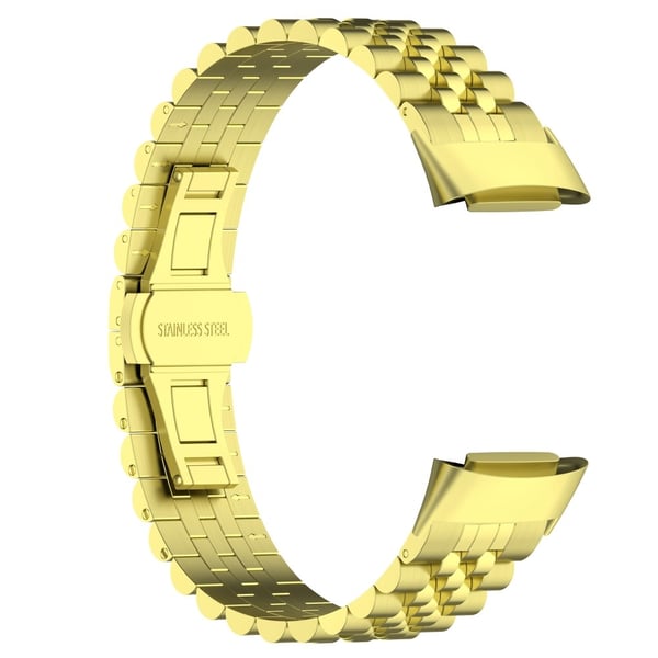 Metallarmband Fitbit Charge 6 i Fjärilsspänne Guld