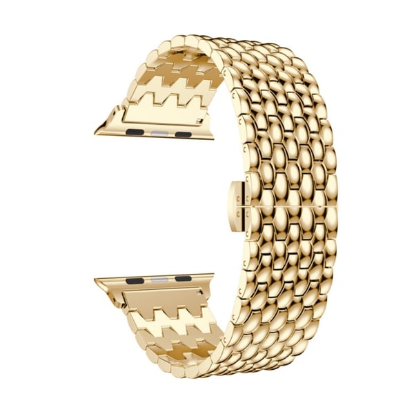 Metallarmband i Fjärilspänne Apple Watch 41mm Series 9 Guld