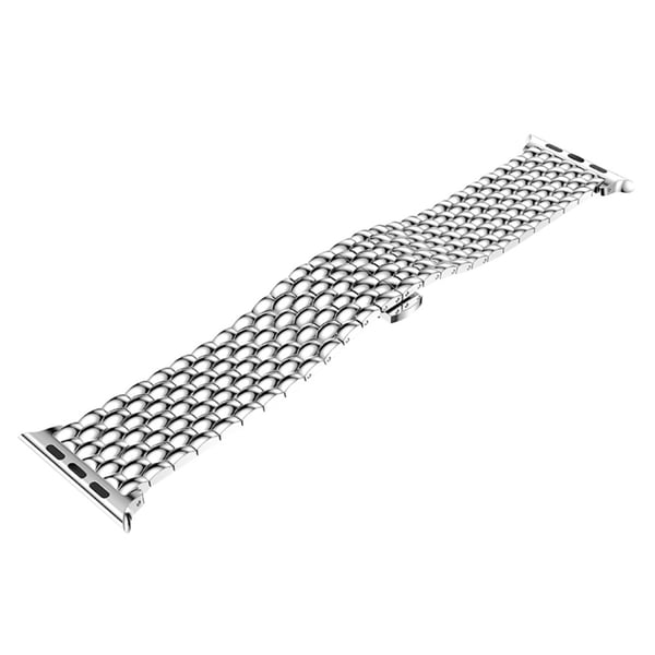 Metallarmband i Fjärilspänne Apple Watch 45mm Series 9 Silver