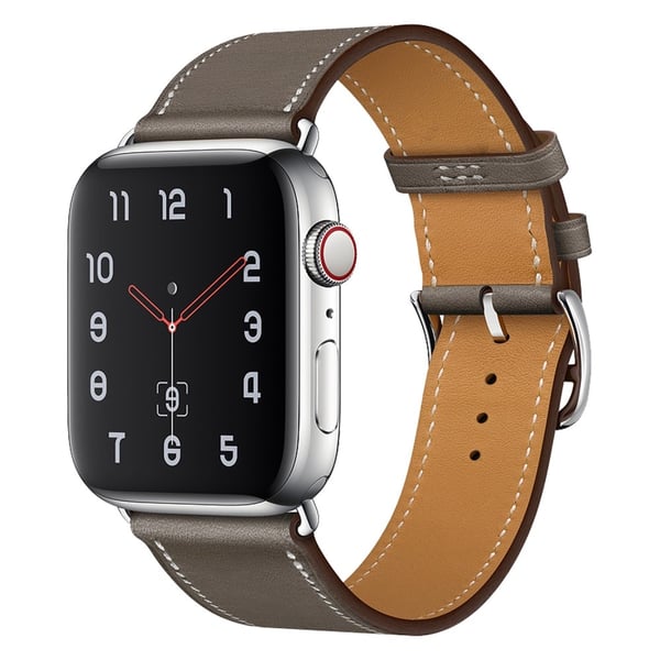 Äkta Läderarmband Apple Watch Ultra 2 49mm Grå
