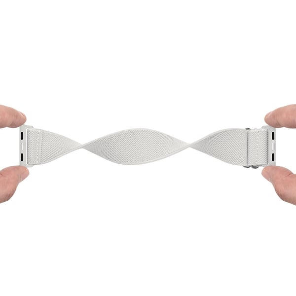 Elastiskt Nylonarmband Apple Watch 42/44/45/49 mm Vit