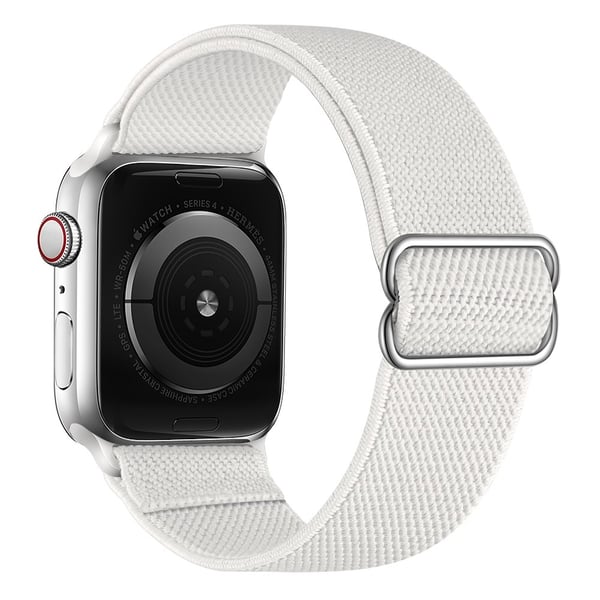Elastiskt Nylonarmband Apple Watch 42/44/45/49 mm Vit