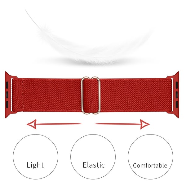 Elastiskt Nylonarmband Apple Watch 42/44/45/49 mm Röd